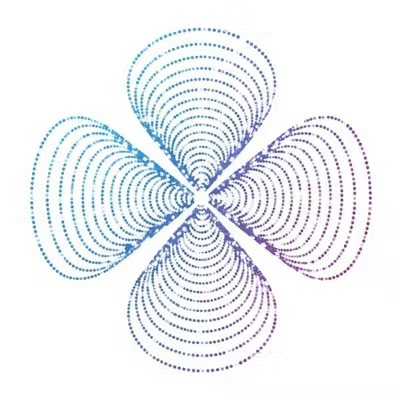 Ripple Qubits four-lobed ripple logo